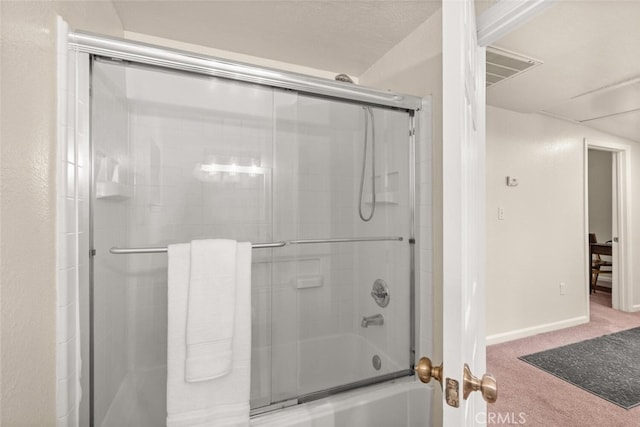 1170 Hobart St, Chico, CA 95926 - bathroom featuring enclosed tub / shower combo and baseboards
