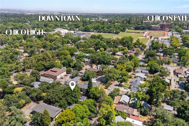 1170 Hobart St, Chico, CA 95926 - drone / aerial view