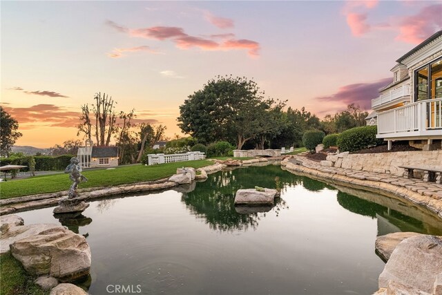 10 Strawberry Ln, San Juan Capistrano, CA 92675 - water view with a small pond