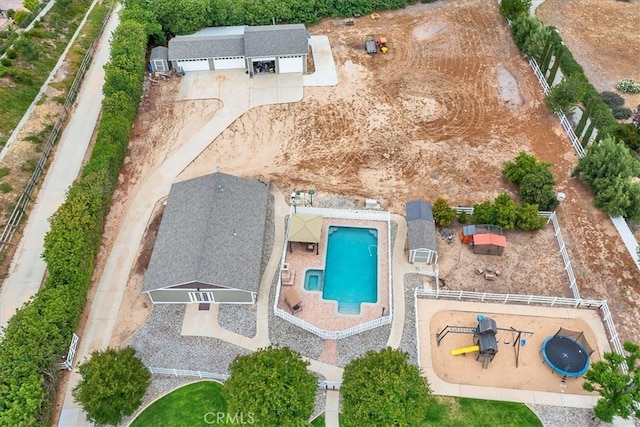30026 Santiago Rd, Temecula, CA 92592 - aerial view of a pool area