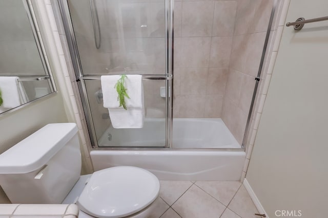 3120 Sepulveda Blvd Unit 312, Torrance, CA 90505 - full bath with toilet, bath / shower combo with glass door, and tile patterned flooring