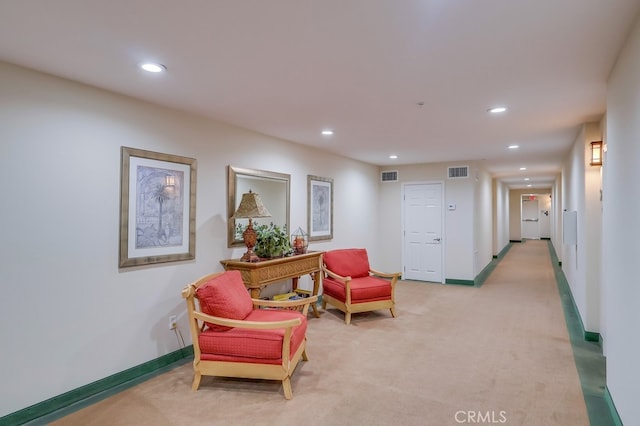 3120 Sepulveda Blvd Unit 312, Torrance, CA 90505 - sitting room with light colored carpet, recessed lighting, and baseboards