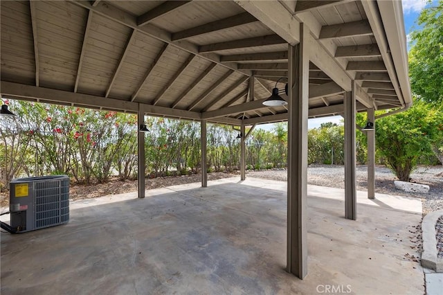 27130 Blue Hill Dr, Menifee, CA 92586 - view of patio / terrace featuring central air condition unit