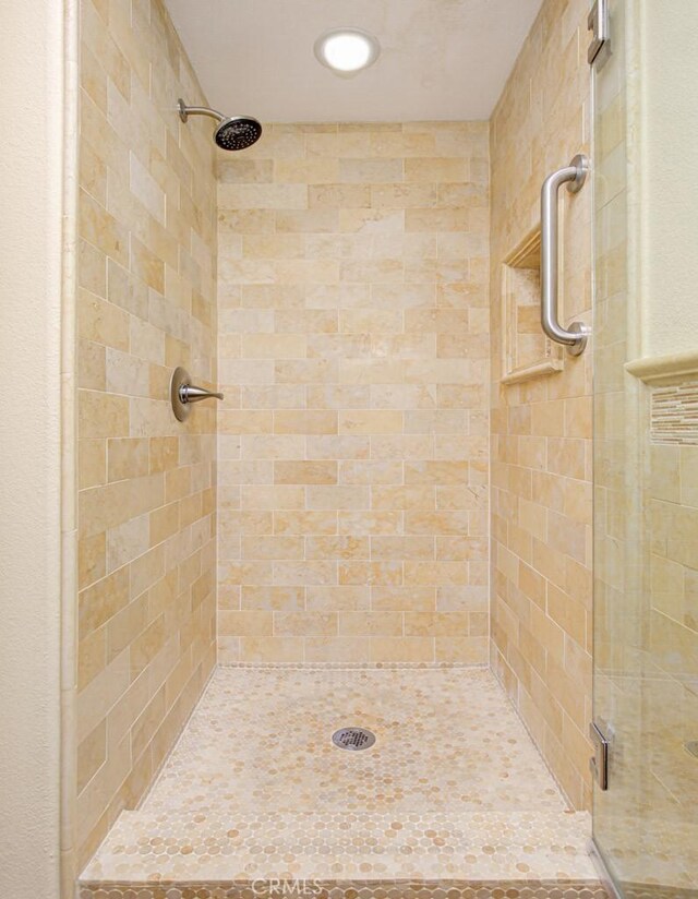 2092 Ronda Granada Unit C, Laguna Woods, CA 92637 - bathroom featuring a stall shower and recessed lighting