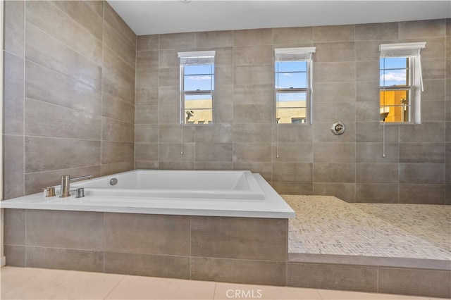 105 Newall, Irvine, CA 92618 - full bath with a garden tub and tile patterned flooring