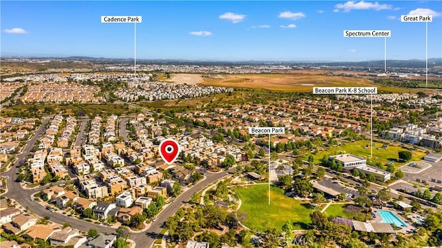 105 Newall, Irvine, CA 92618 - aerial view of property and surrounding area featuring nearby suburban area