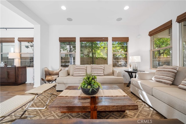 105 Newall, Irvine, CA 92618 - living room with wood finished floors and recessed lighting