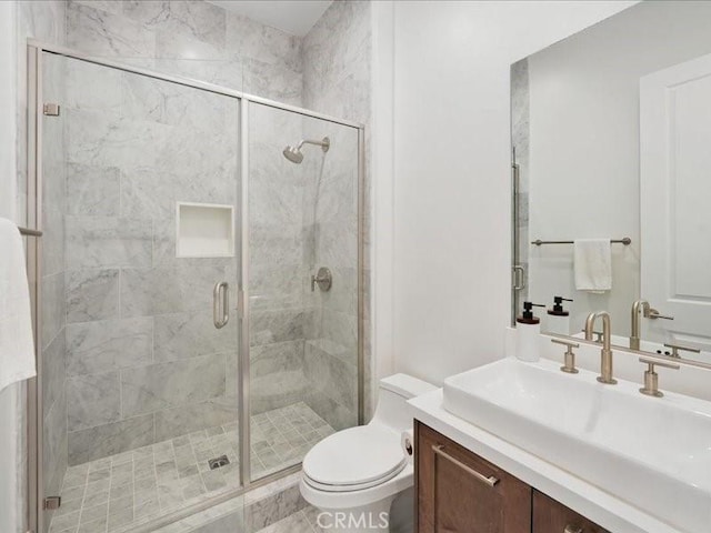18814 Annmae Pl, Saugus, CA 91350 - bathroom featuring vanity and a stall shower