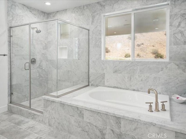 18814 Annmae Pl, Saugus, CA 91350 - bathroom with a bath and a stall shower
