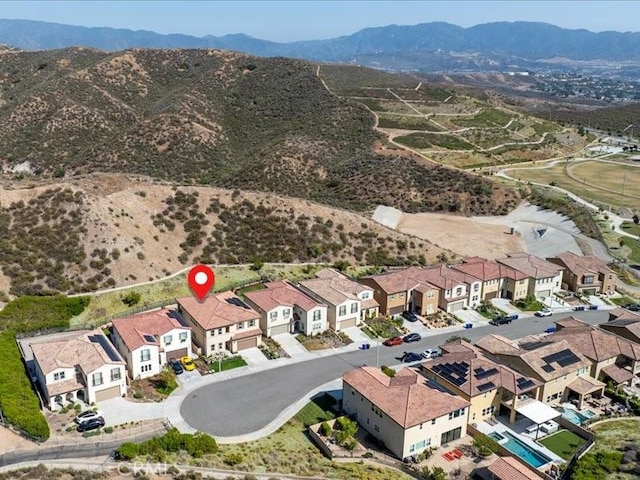 18814 Annmae Pl, Saugus, CA 91350 - aerial view of residential area featuring a mountain backdrop