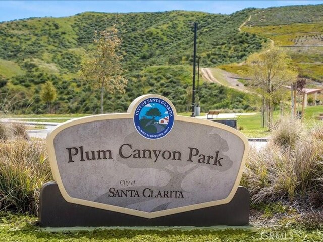18814 Annmae Pl, Saugus, CA 91350 - community / neighborhood sign with a mountain view