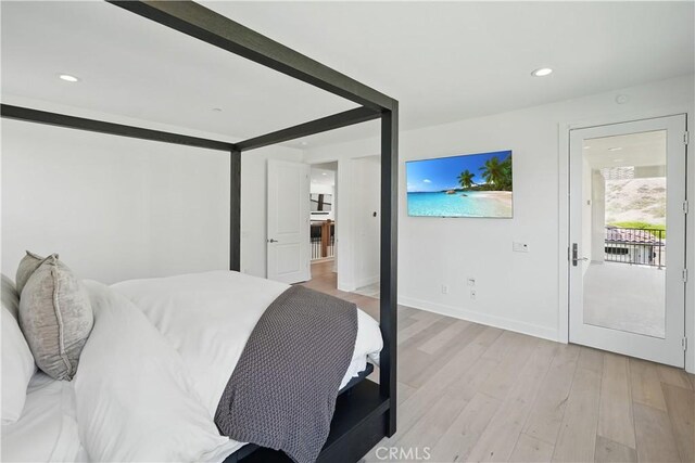 18814 Annmae Pl, Saugus, CA 91350 - bedroom featuring light wood-type flooring and recessed lighting