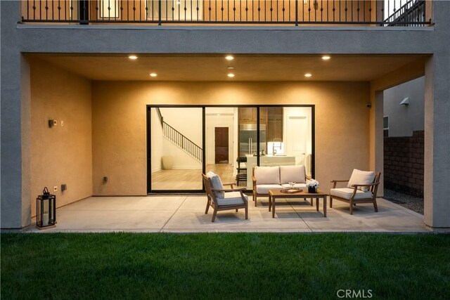 18814 Annmae Pl, Saugus, CA 91350 - patio / terrace featuring an outdoor living space, a patio area, and a yard