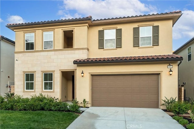 18814 Annmae Pl, Saugus, CA 91350 - view of front of property with driveway, an attached garage, and stucco siding