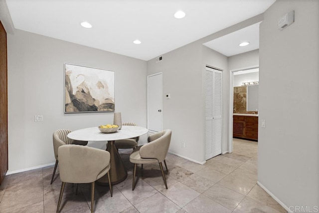 4075 Carmel View Rd Unit 11, San Diego, CA 92130 - dining room featuring baseboards and recessed lighting