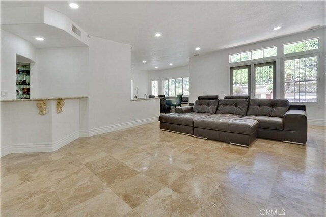 25792 Maple View Dr, Laguna Hills, CA 92653 - living room featuring recessed lighting and baseboards