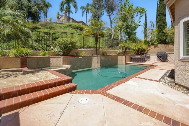 25792 Maple View Dr, Laguna Hills, CA 92653 - view of pool featuring a fenced backyard, a patio area, and grilling area