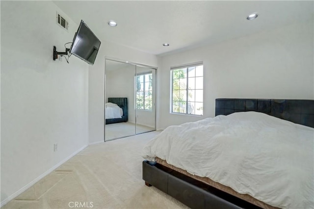 25792 Maple View Dr, Laguna Hills, CA 92653 - bedroom featuring carpet flooring, a closet, recessed lighting, and baseboards