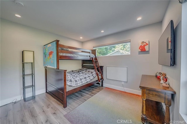 3921 Beverly Glen Blvd, Sherman Oaks, CA 91423 - bedroom featuring light wood-type flooring, baseboards, and recessed lighting