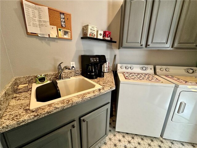 5836 Indian Canyon Dr, Banning, CA 92220 - laundry area with separate washer and dryer and light flooring