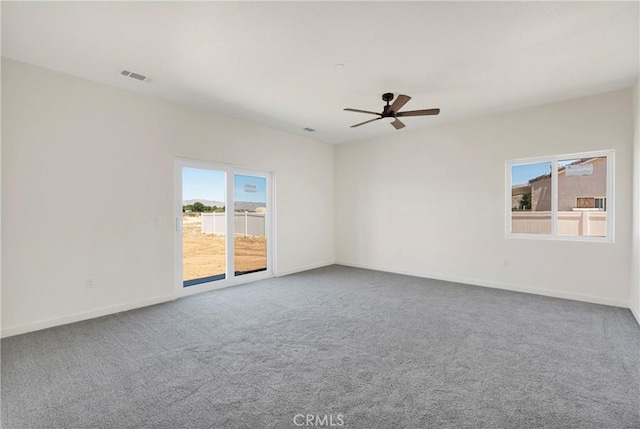 22212 Lone Eagle Rd, Apple Valley, CA 92308 - carpeted empty room with ceiling fan and baseboards