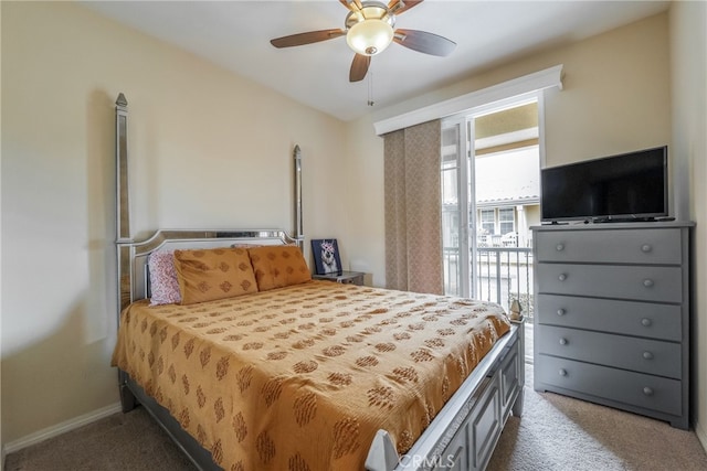 28426 Herrera St, Valencia, CA 91354 - carpeted bedroom with baseboards and a ceiling fan
