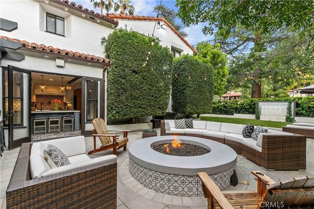 3101 San Gabriel Ave, Glendale, CA 91208 - view of patio / terrace with an outdoor living space with a fire pit