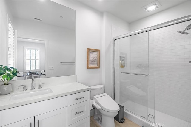100 Bright Star, Irvine, CA 92618 - full bathroom with toilet, a stall shower, and vanity