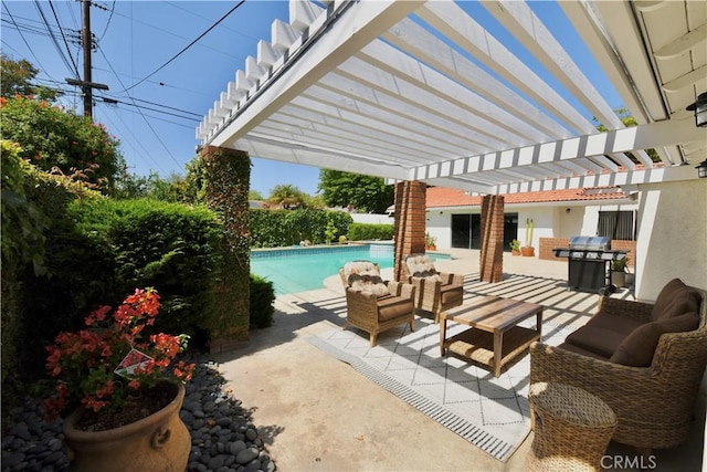 2821 Tucker Ln, Rossmoor, CA 90720 - view of patio featuring a pergola and an outdoor pool