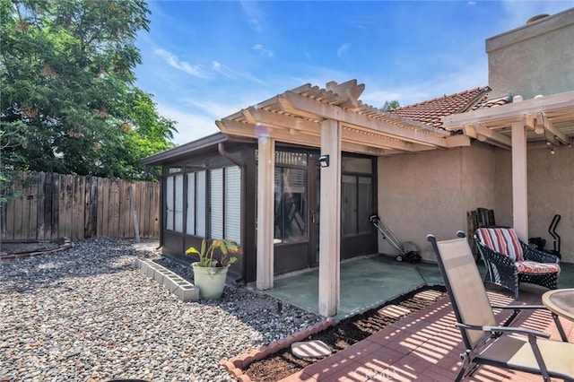 26834 Pinckney Way, Menifee, CA 92586 - view of patio / terrace featuring a pergola and a sunroom