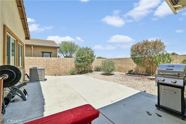 26344 Leos Trl, Menifee, CA 92586 - fenced backyard with grilling area and a patio
