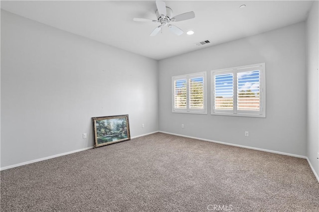 26344 Leos Trl, Menifee, CA 92586 - carpeted spare room with ceiling fan and recessed lighting