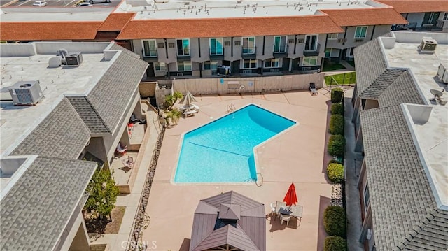 31864 Railroad Canyon Rd Unit 6 D, Canyon Lake, CA 92587 - community pool featuring a patio and central air condition unit
