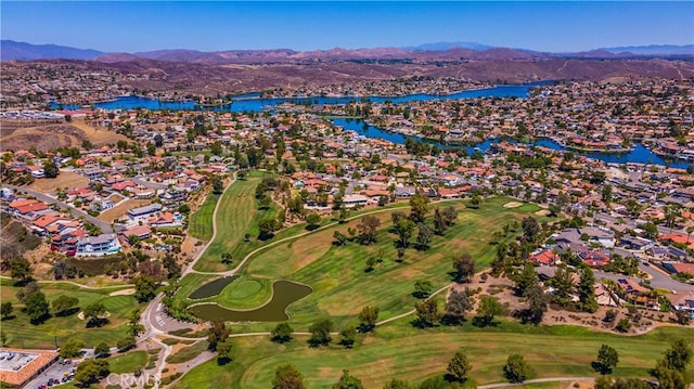 31864 Railroad Canyon Rd Unit 6 D, Canyon Lake, CA 92587 - aerial perspective of suburban area featuring a water and mountain view and a local golf course