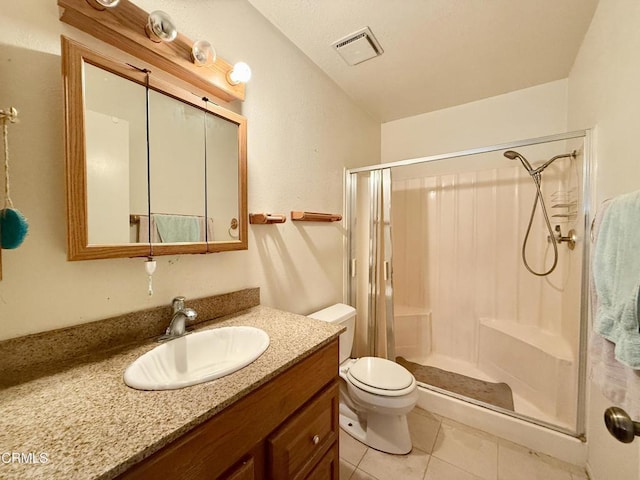 1431 Holly Ave, Oxnard, CA 93036 - bathroom featuring a shower stall, vanity, and tile patterned flooring