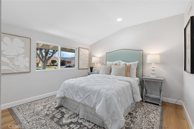 14752 Donegal Dr, Garden Grove, CA 92844 - bedroom with vaulted ceiling, wood finished floors, baseboards, and recessed lighting