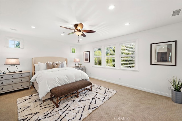 4 Dennis Ln, Ladera Ranch, CA 92694 - bedroom with light carpet, recessed lighting, multiple windows, and baseboards