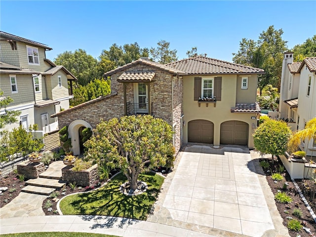 4 Dennis Ln, Ladera Ranch, CA 92694 - mediterranean / spanish home featuring driveway, a tile roof, an attached garage, and stucco siding
