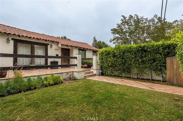 11101 Blix St, Toluca Lake, CA 91602 - view of yard with a deck