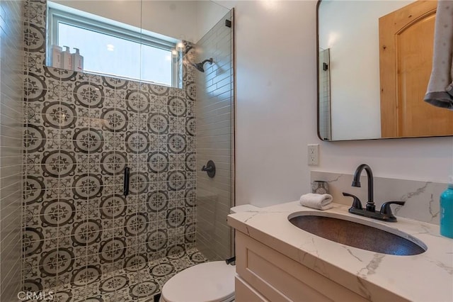 11101 Blix St, Toluca Lake, CA 91602 - bathroom featuring vanity and a tile shower