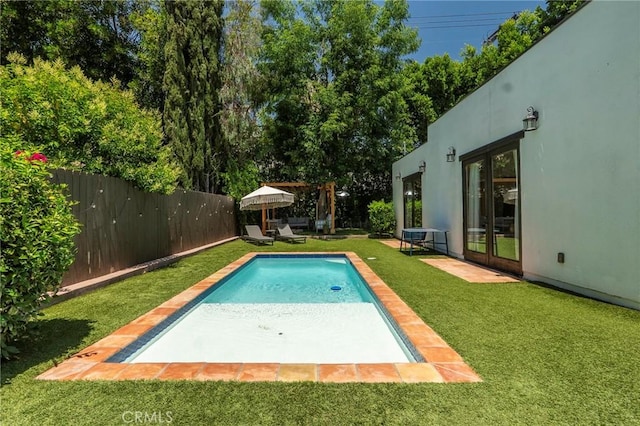 11101 Blix St, Toluca Lake, CA 91602 - view of pool featuring a fenced backyard