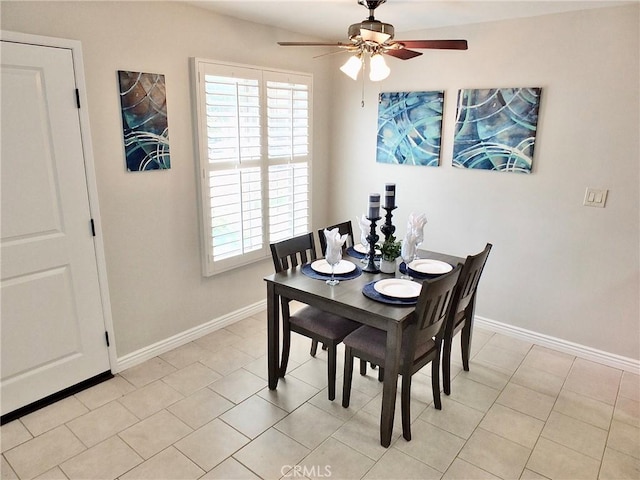 1039 E Appleton St Unit 2, Long Beach, CA 90802 - dining room with a ceiling fan, healthy amount of natural light, and baseboards