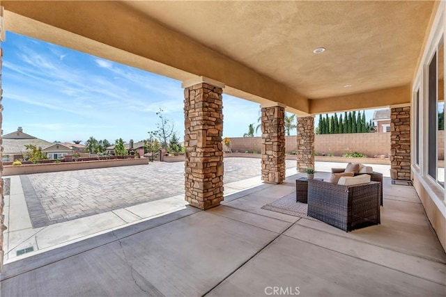 13691 Cobalt Ct, Rancho Cucamonga, CA 91739 - fenced backyard featuring a patio area and outdoor lounge area