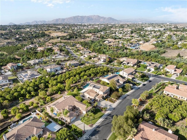 1137 Pamplona Dr, Riverside, CA 92508 - aerial view of property's location with a mountain backdrop and nearby suburban area