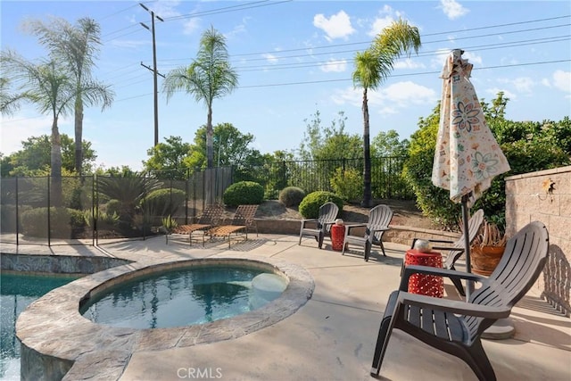 1137 Pamplona Dr, Riverside, CA 92508 - view of pool featuring a patio area and a pool with connected hot tub