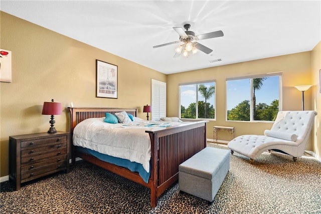 1137 Pamplona Dr, Riverside, CA 92508 - carpeted bedroom featuring baseboards and a ceiling fan