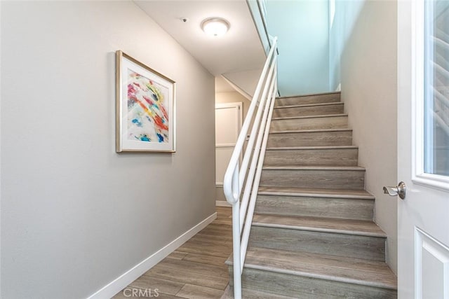 33772 Copper Lantern St Unit B, Dana Point, CA 92629 - staircase with wood finished floors and baseboards