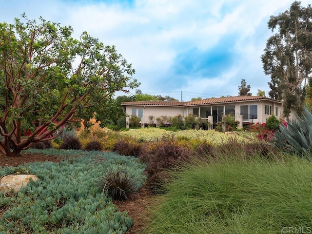 6418 Paseo Delicias, Rancho Santa Fe, CA 92067 - view of front of property with stucco siding and a tile roof