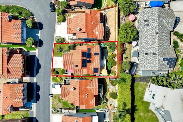 232 Hygeia Ct, Encinitas, CA 92024 - aerial view of property's location featuring property parcel outlined