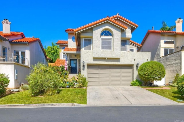 232 Hygeia Ct, Encinitas, CA 92024 - view of front of property with a garage, driveway, a tile roof, and stucco siding